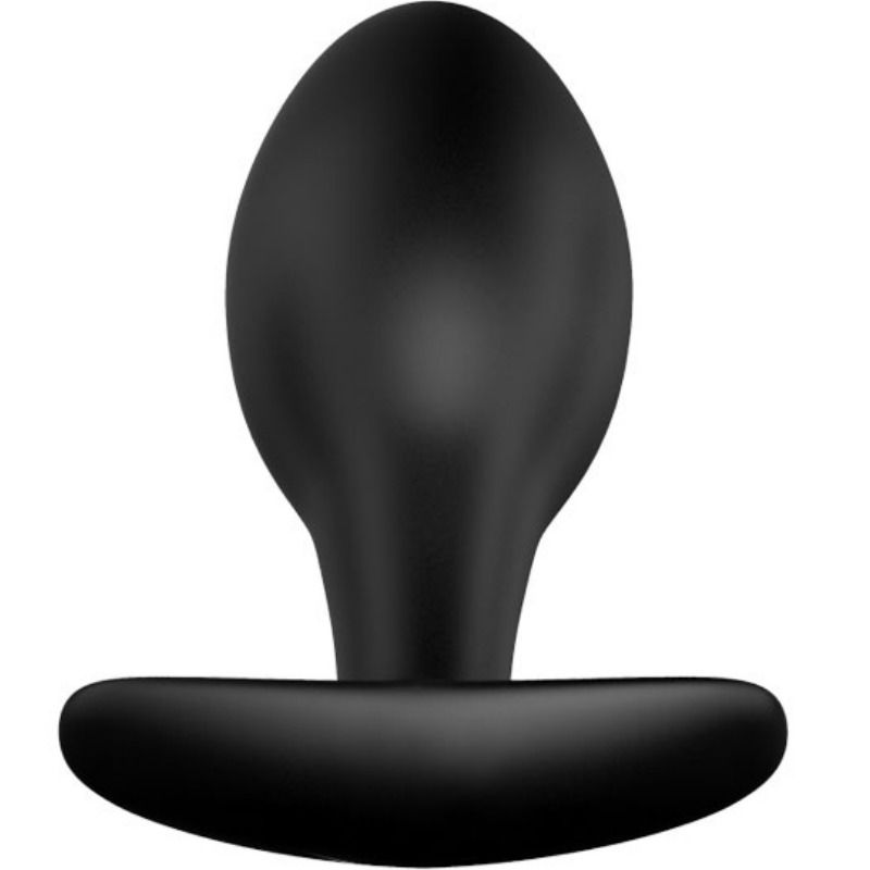 Plug Anal de Anclaje de Silicona Negro 8,5 cm