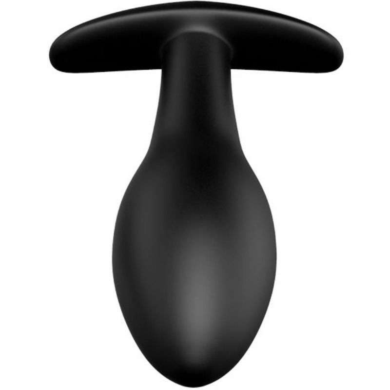 Plug Anal de Anclaje de Silicona Negro 8,5 cm