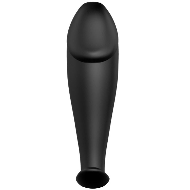 Black Vibrating Silicone Anal Plug