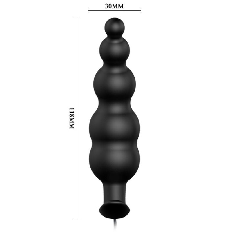 Silicone Anal Plug with 12 Vibration Modes