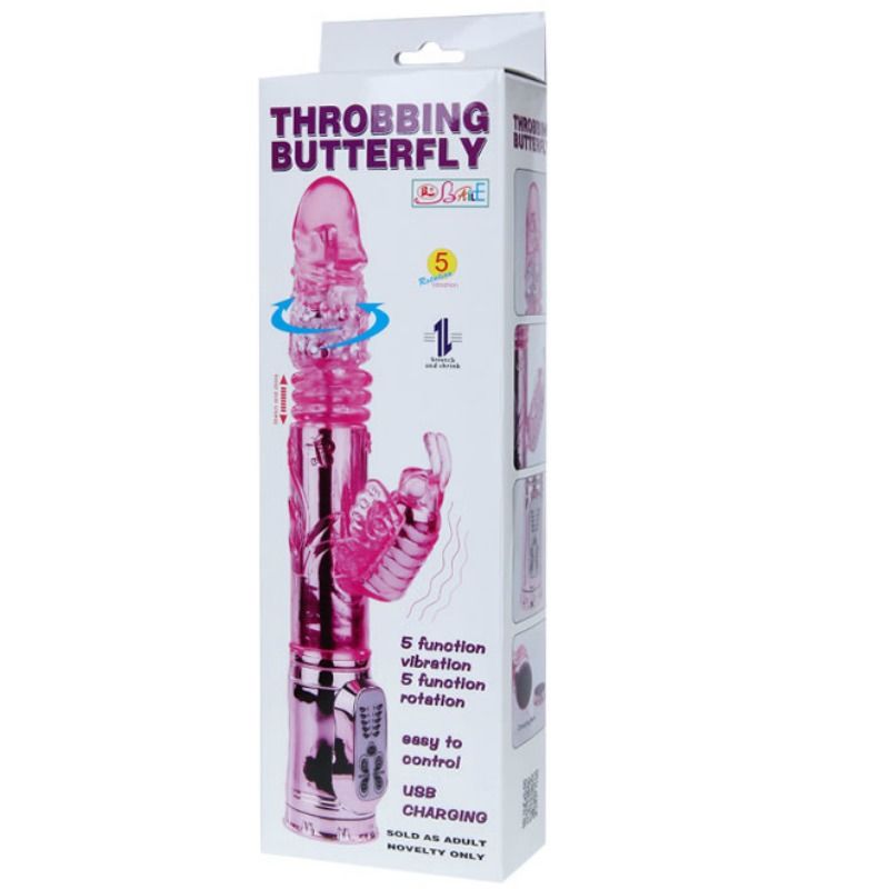 Vibrador de Mariposa Recargable Con Rotación