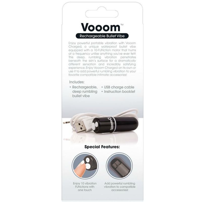 Vibrador Bala Recargable Negro Vooom