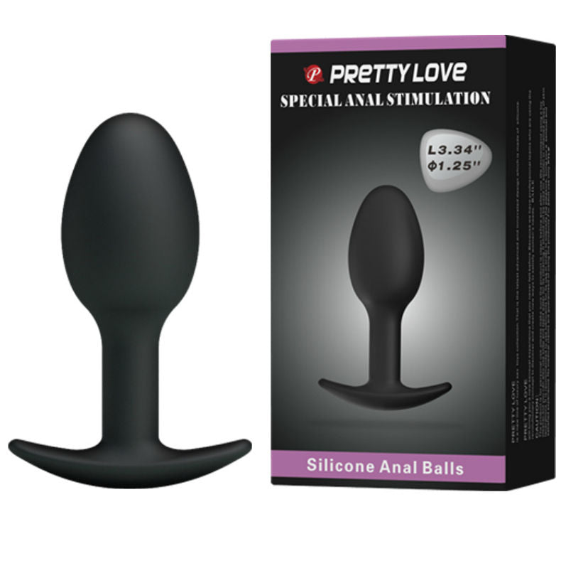 Black Silicone Anal Plug 6.5 cm