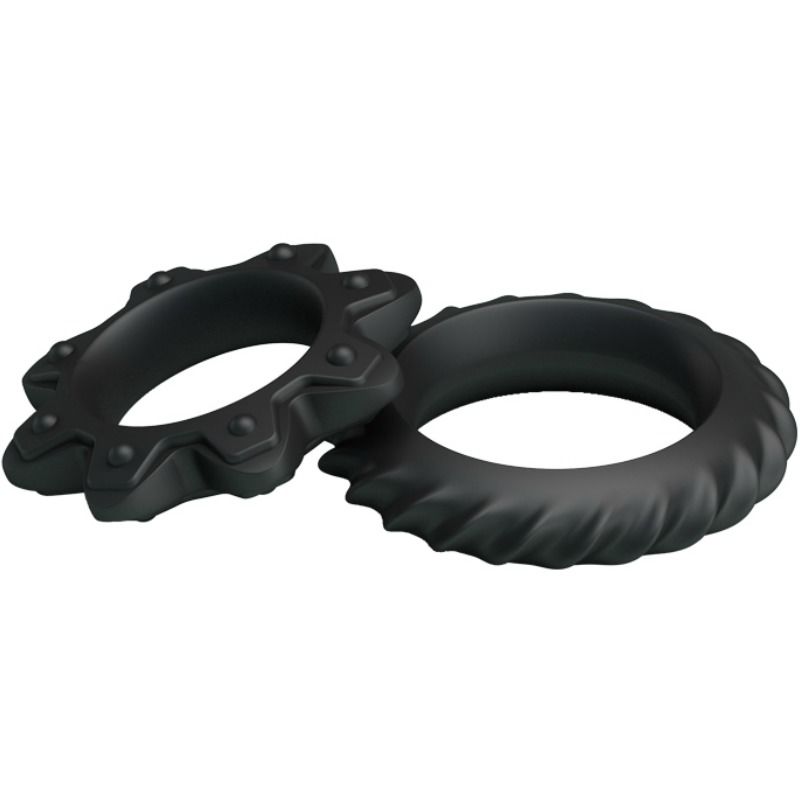 Kit de 2 Anillos para Pene de Silicona con Forma de Flor