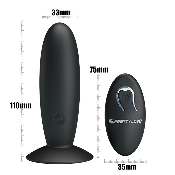 Rechargeable Vibrating Anal Plug with Remote
