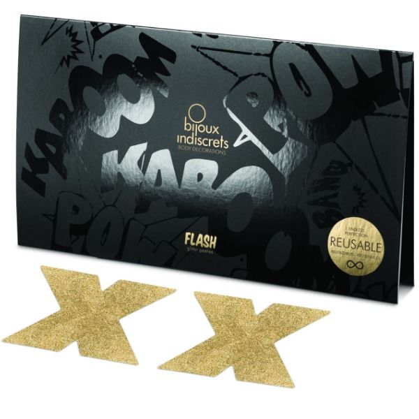 Flash Cross Gold Nipple Covers