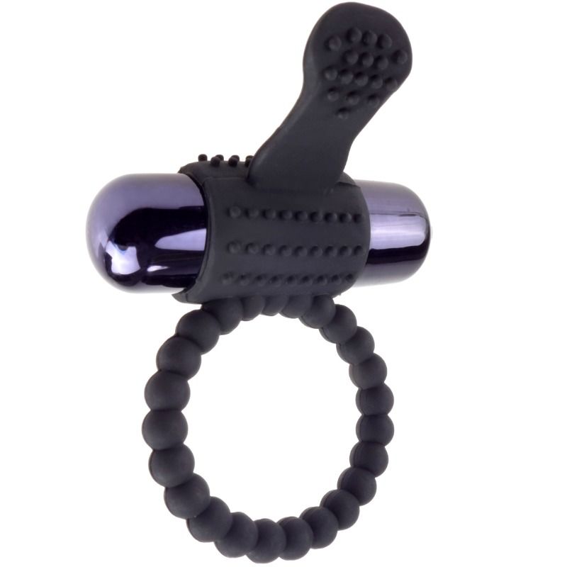 Silicone Vibrating Cock Ring - Black