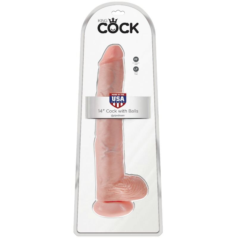 Dildo Realista de 35,6 cm Com Testículos