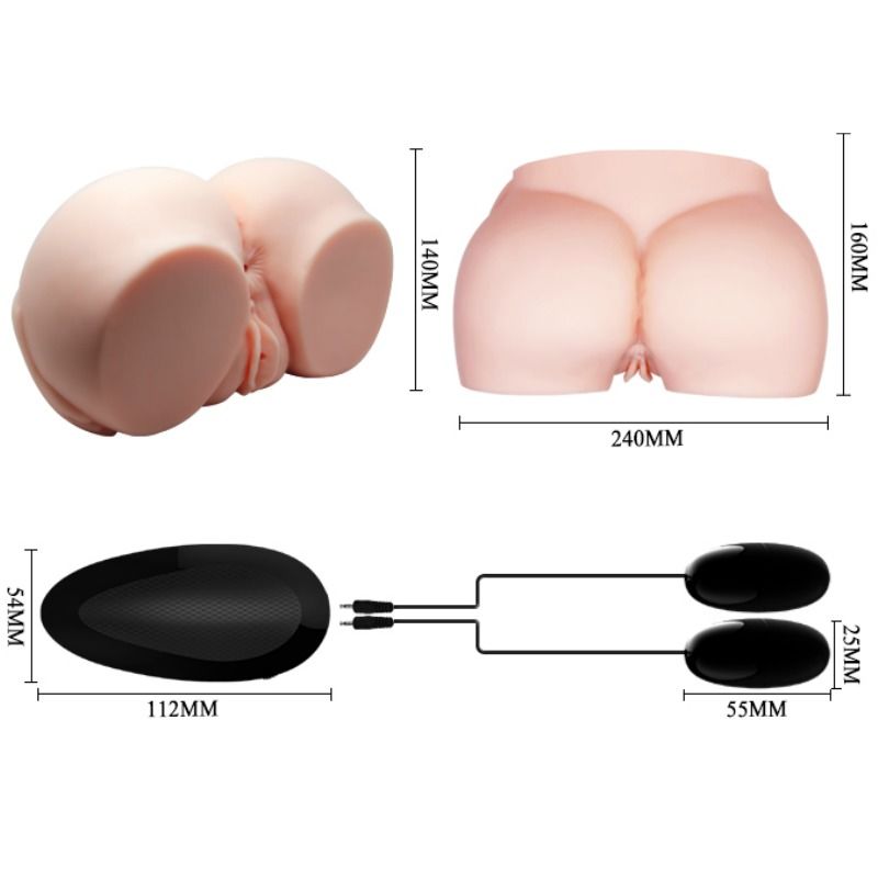 Dual Entry Realistic Vibrating Masturbator