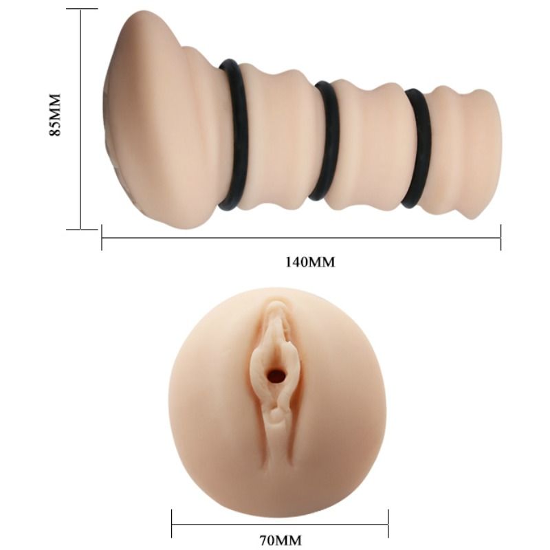 Realistic Vagina Masturbator With Rings