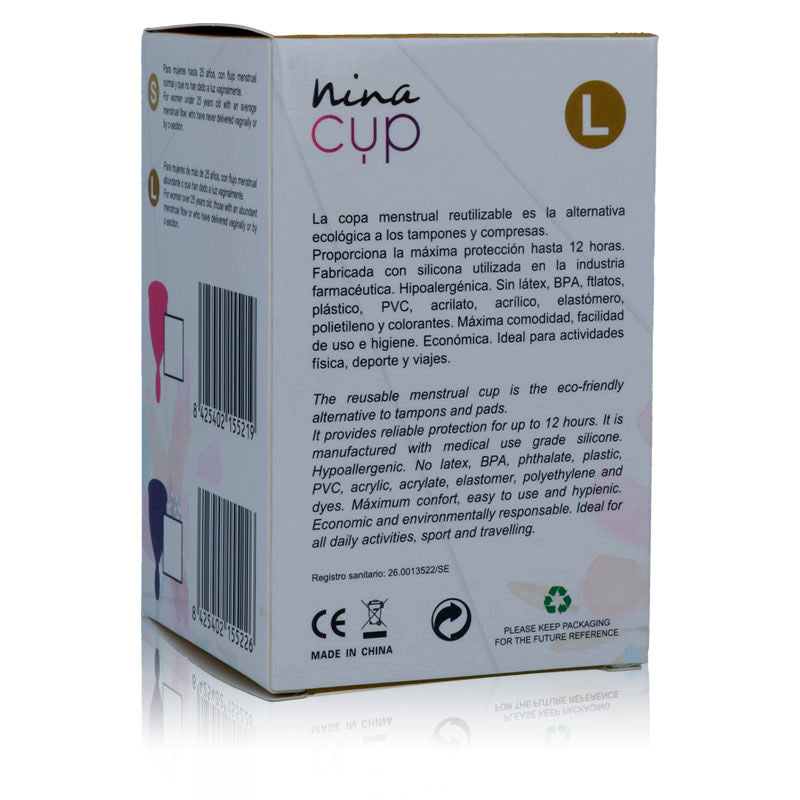 Copa Menstrual Grande Rosa - Talla L