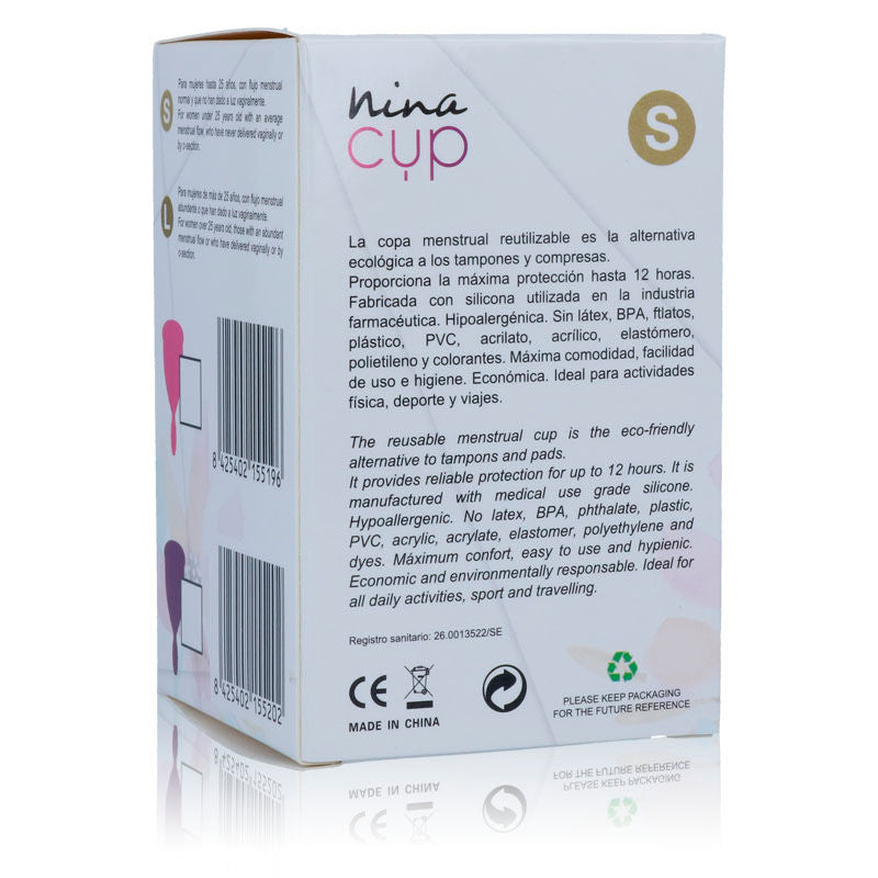Copo Menstrual Rosa Tamanho S