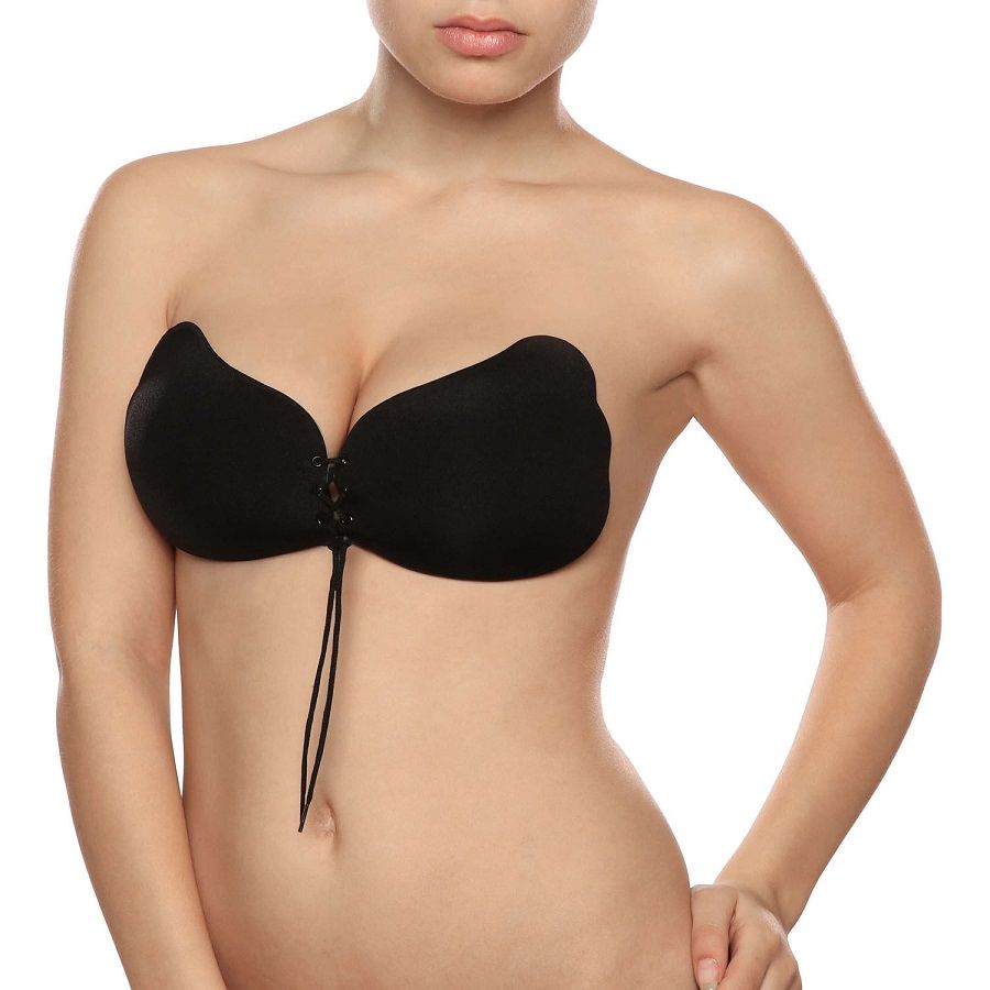 Soutien Push-Up de Renda Preto Tamanho B