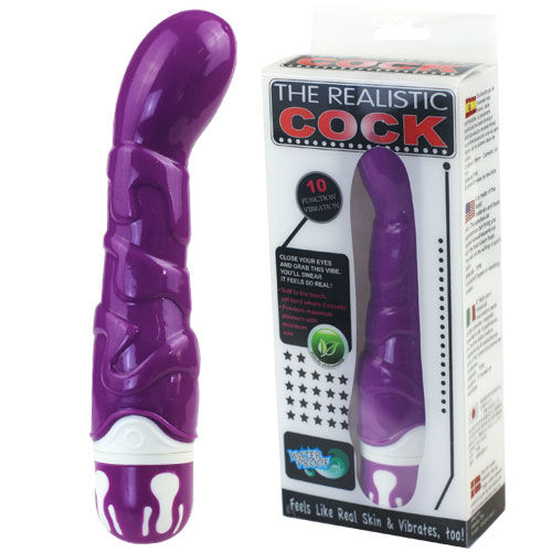 Dildo Vibratório Realista com 10 Ritmos - Violeta