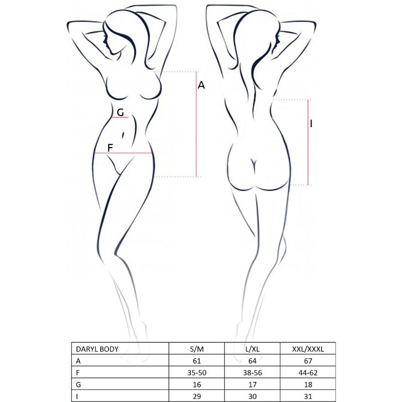 Daryl Black Teddy Lingerie S/M