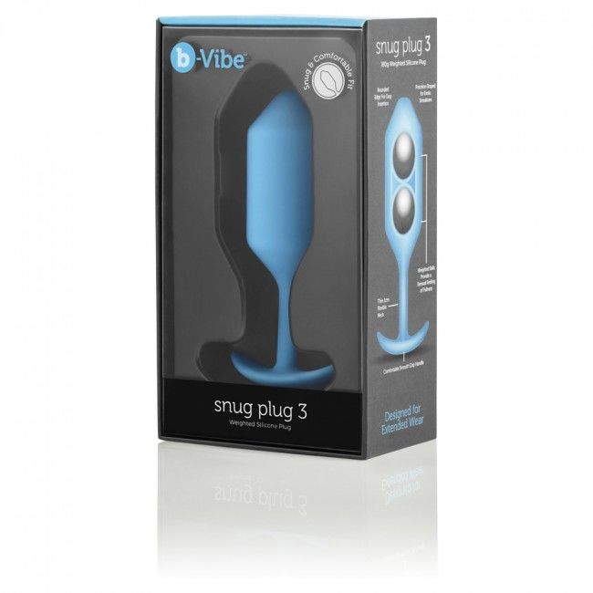 Snug Sky Blue Anal Plug - Size 3