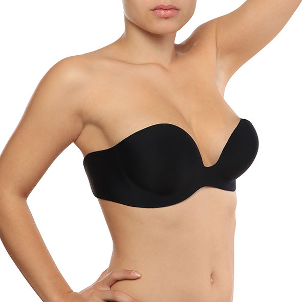 Sujetador de Lencería Negro Elegant Gala Talla D