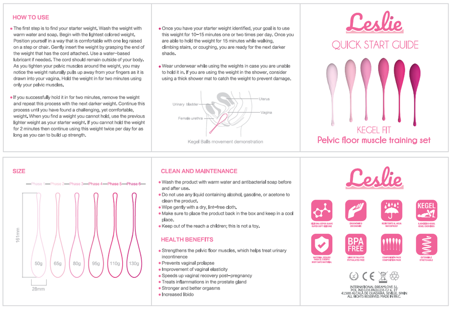 Kegel Fit Pelvic Exercise 6-Weight Set