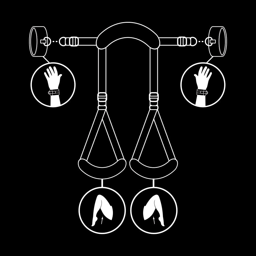 Algemas de Neoprene para Posição de Pernas Abertas