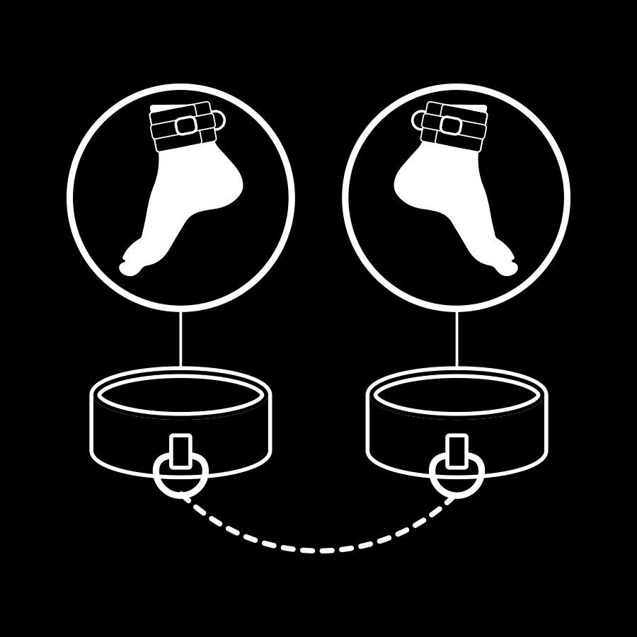 Esposas de Tobillo de Cuero Vegano