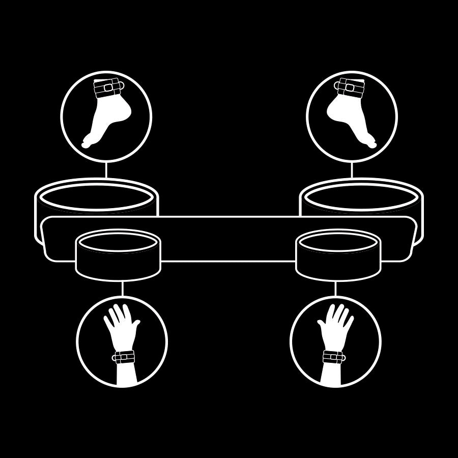 Neoprene-Lined Bondage Spreader Bar