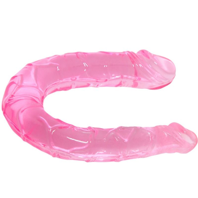 Pink Double Dong Silicone Dildo