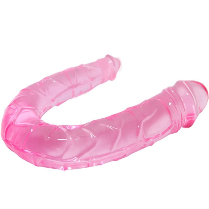 Pink Double Dong Silicone Dildo