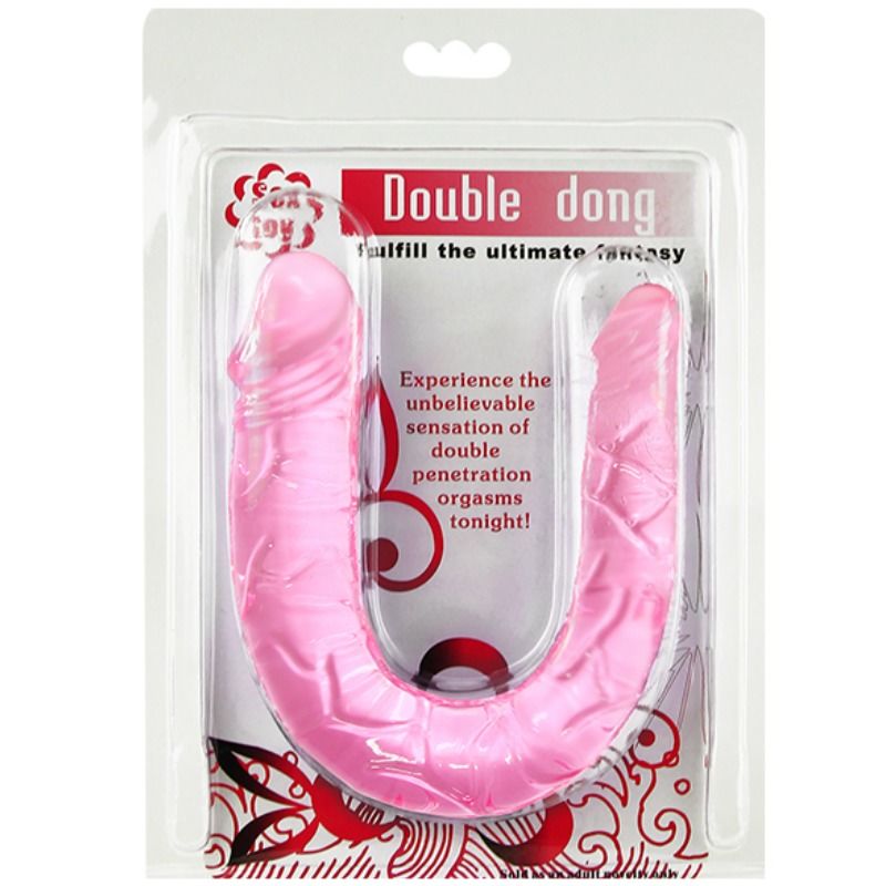 Pink Double Dong Silicone Dildo