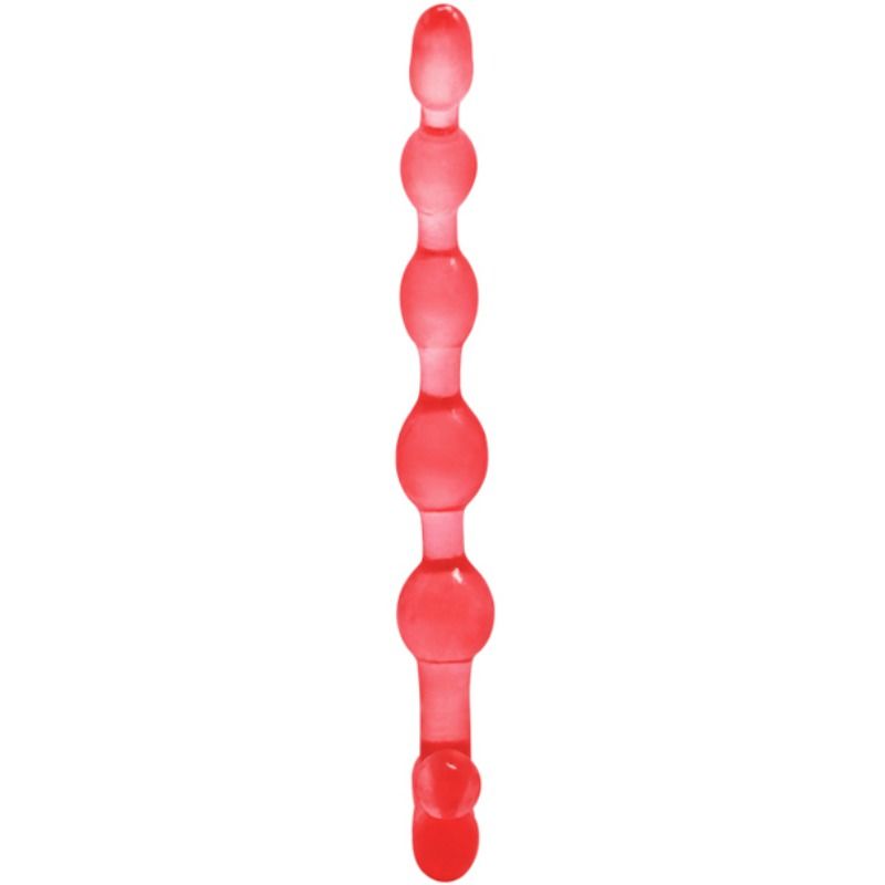 Bendy Twist Red Anal Beads