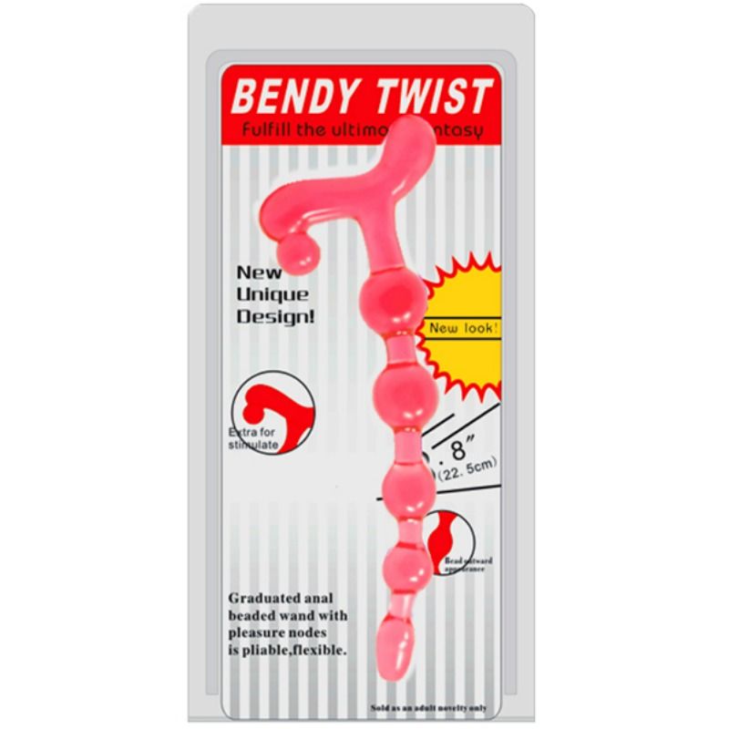 Bendy Twist Red Anal Beads