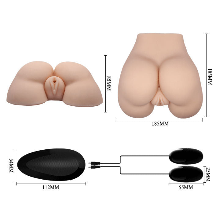 Realistic Dual Entry Vibrating Masturbator