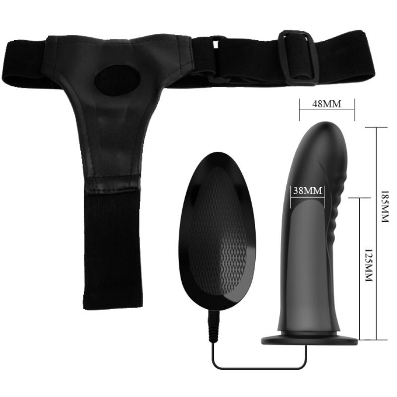 Myron Vibrating Hollow Strap-On Dildo