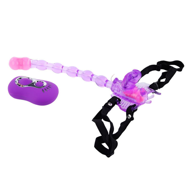 Lilac Butterfly Strap-On Harness