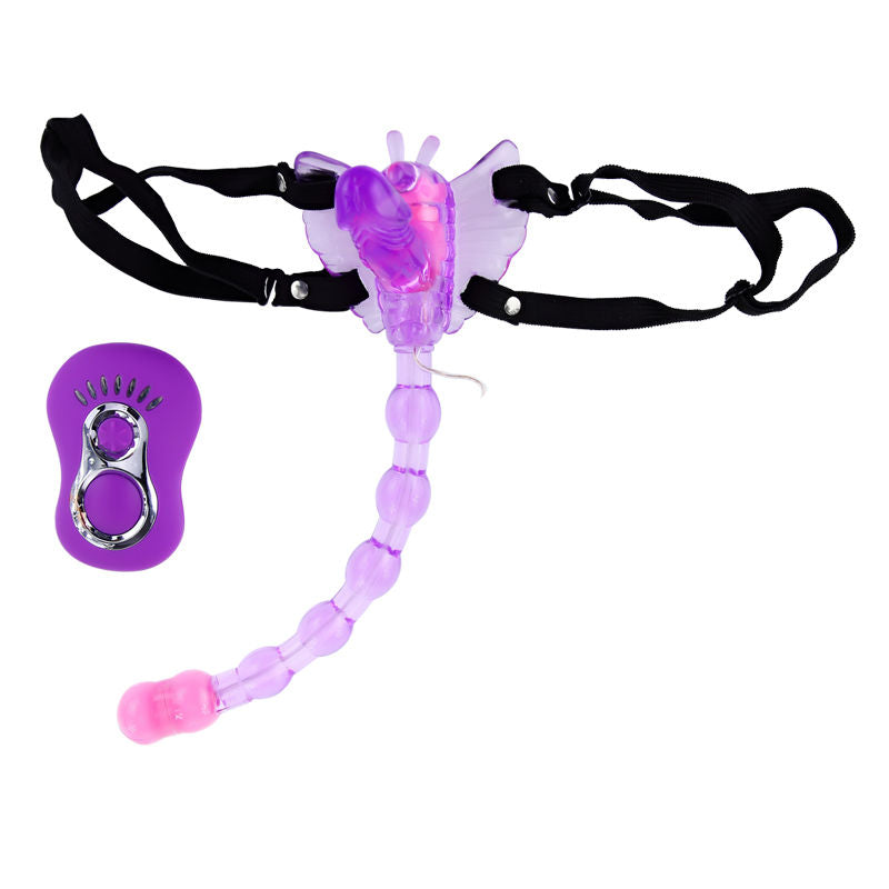 Lilac Butterfly Strap-On Harness