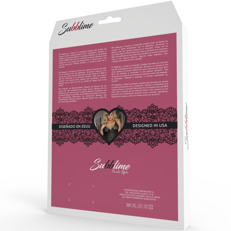 Red Floral Lace Babydoll L/XL