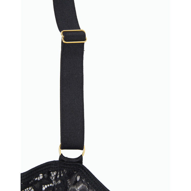 Elegant Black Corset with Belt L/XL