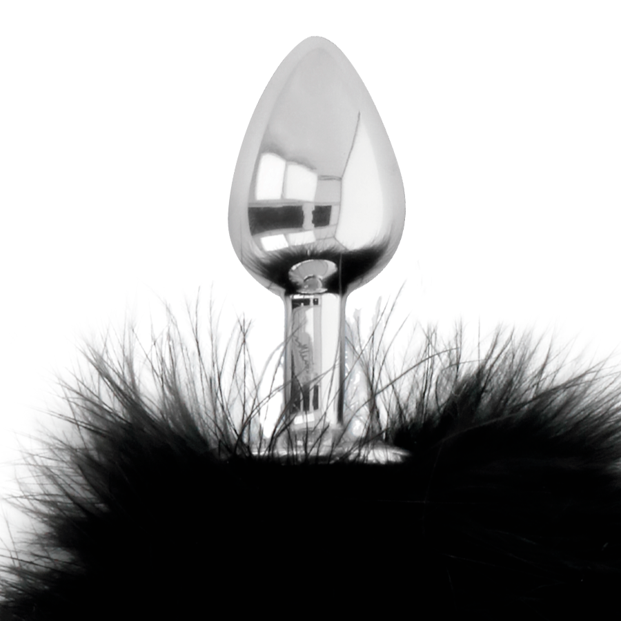 Black Cat Tail Anal Buttplug 7cm