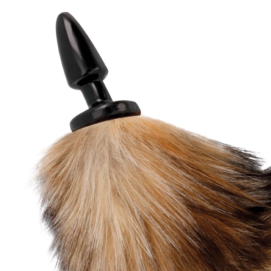 Natural Fox Tail Silicone Anal Plug 10 Cm