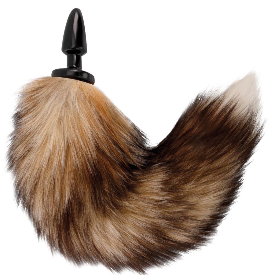 Natural Fox Tail Silicone Anal Plug 10 Cm