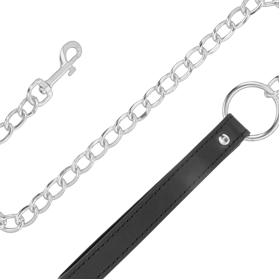 Luxury Collar Leather Necklace with Chain