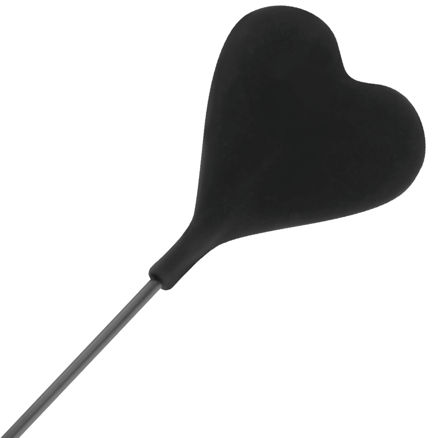 Elegant Black Feather Tickler Whip 40cm