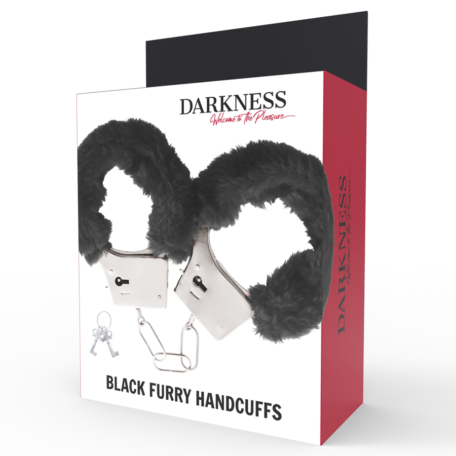 Sleek Black Metal Lined Handcuffs