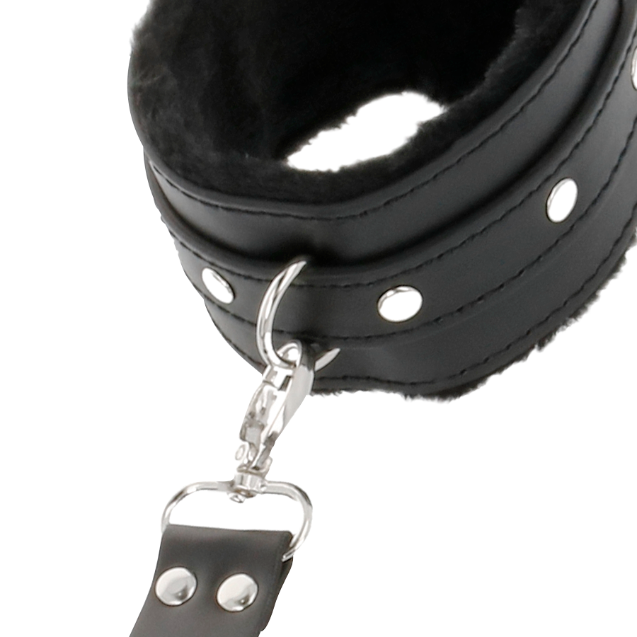 Black Leather Handcuffs for Hands & Feet