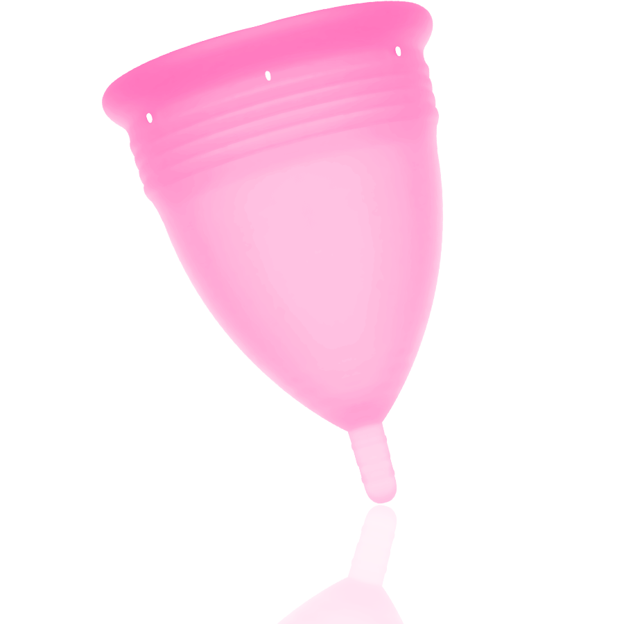 Copo Menstrual Grande de Silicone Rosa
