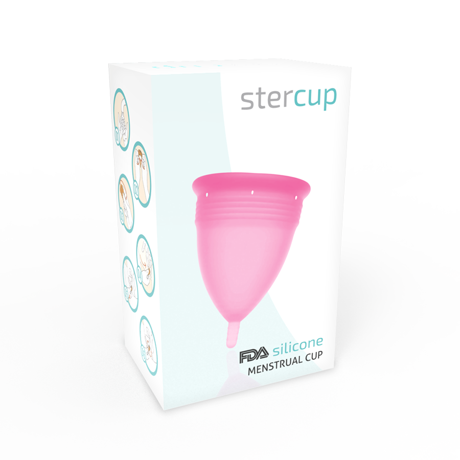 Copo Menstrual Grande de Silicone Rosa