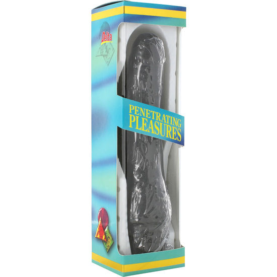 Vibrador en forma de P de vinilo negro 20cm