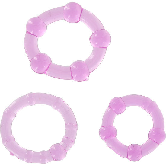 Set de Trio de Anillos para Pene Lila