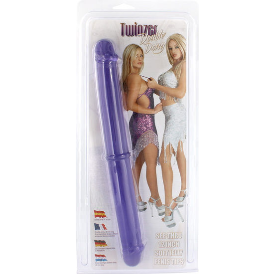 Purple Double-Ended Dildo 30cm