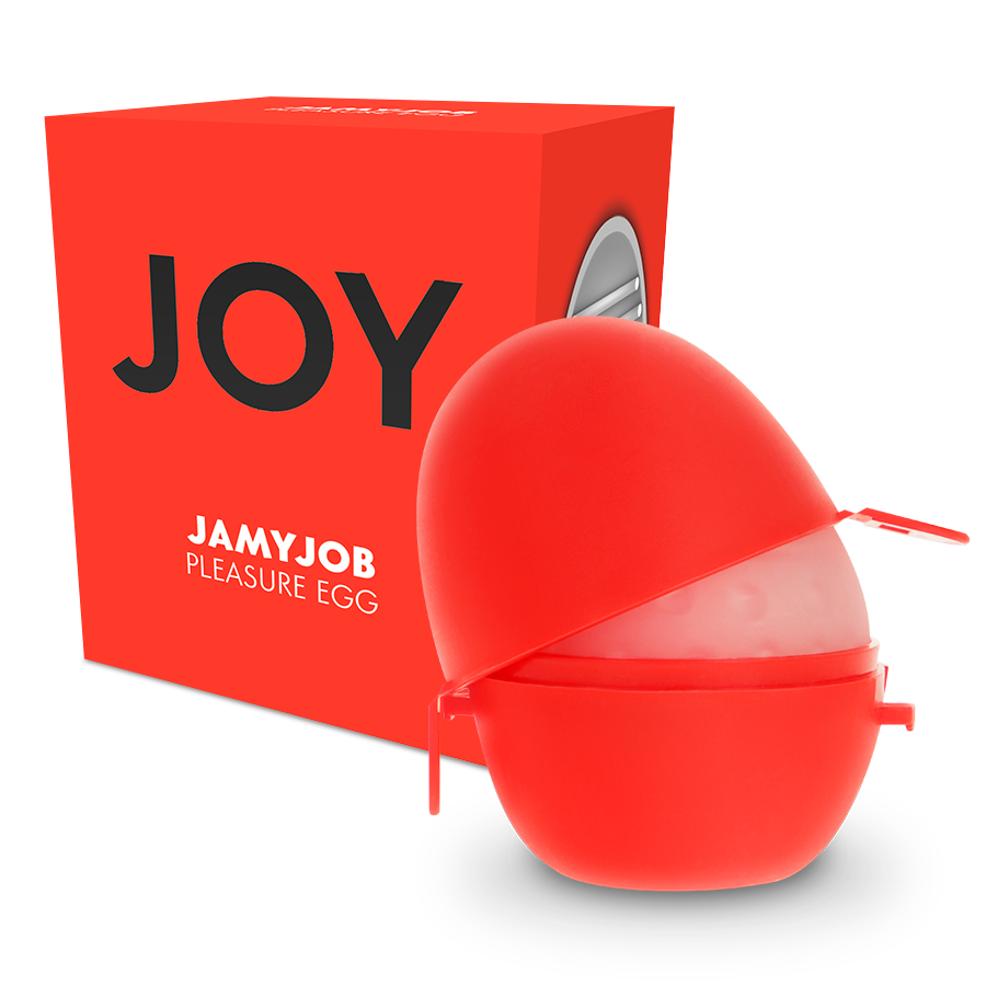 Masturbador Discreto en Forma de Huevo Rojo