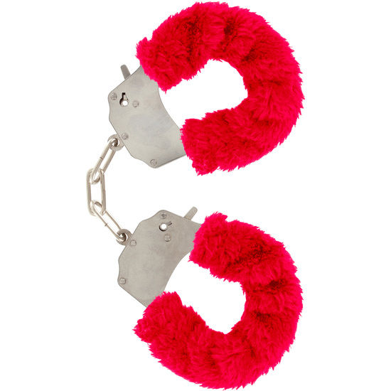 Soft Red Fur Lined Bondage Cuffs